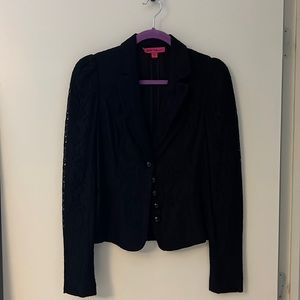 Betsy Johnson Vintage Black Lace Blazer